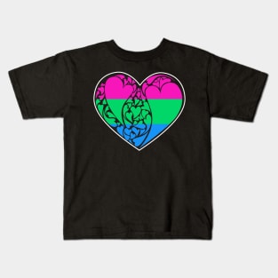 Polysexual Flag LGBT+ Heart Kids T-Shirt